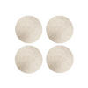 GLASUNDERLÄGG SET 4 delar 10 cm - beige, Basics, textil (10cm)