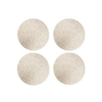 GLASUNDERLÄGG SET 4 delar 10 cm - beige, Basics, textil (10cm)