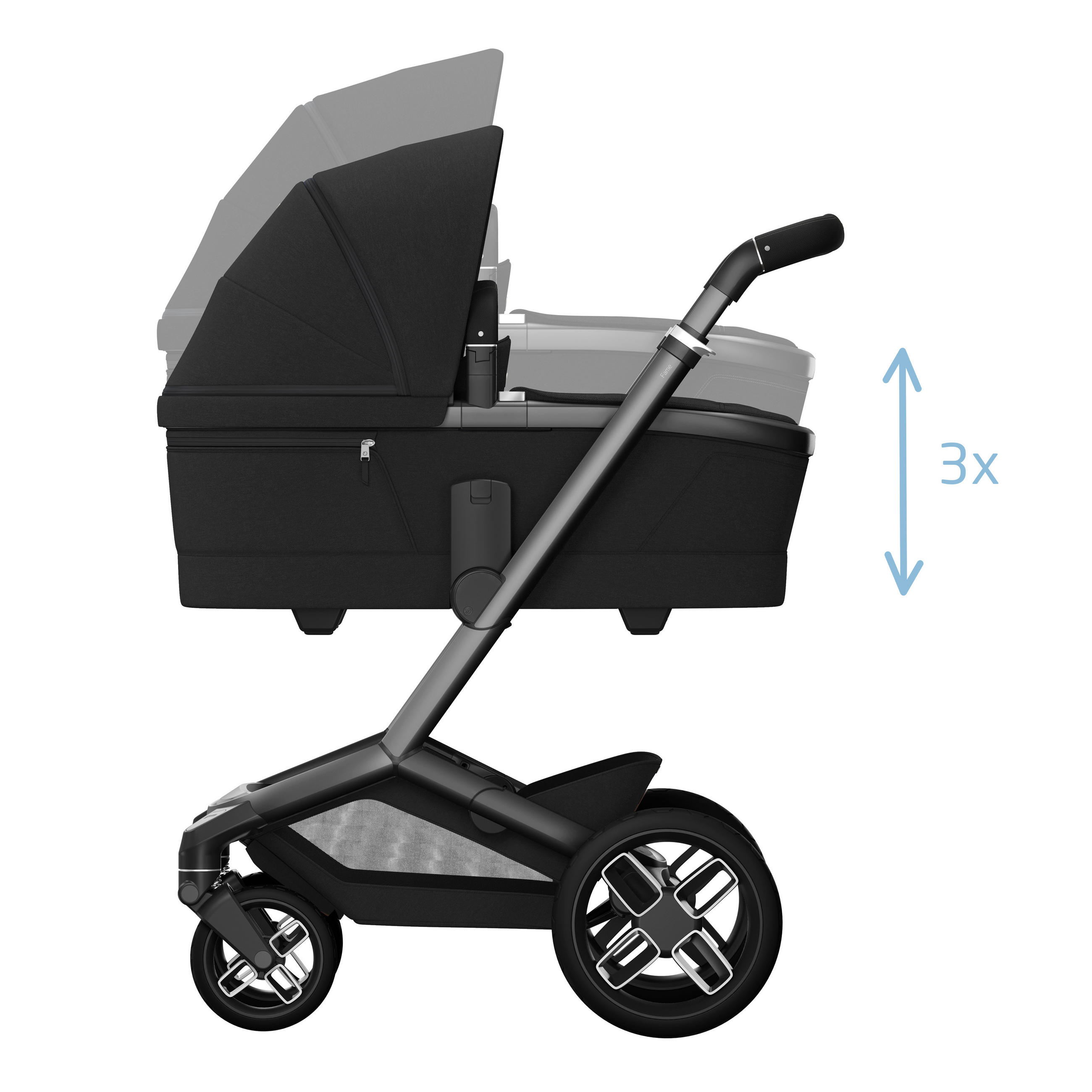 LIEGEWANNE - Schwarz, Basics, Kunststoff/Metall (42.5/64.5/87cm) - Maxi-Cosi