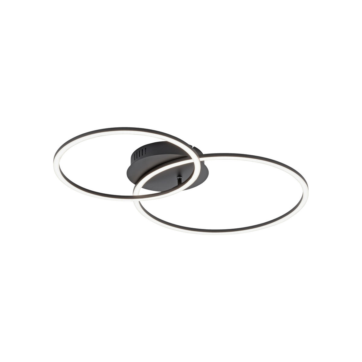 LED-DECKENLEUCHTE Ivanka 70/44/6,8 cm   - Schwarz, Design, Kunststoff/Metall (70/44/6,8cm)