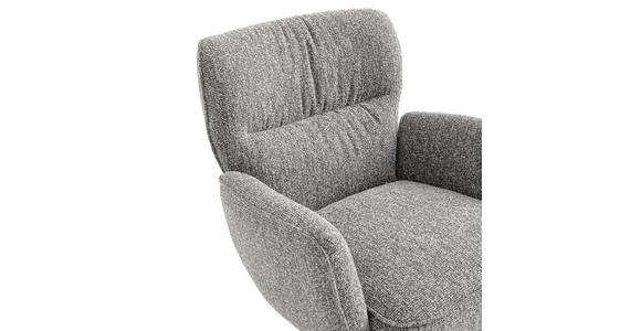 ARMLEHNSTUHL  , Stoffauswahl, Sitzfläche 360° drehbar, automatische Rückholfunktion  , Leinenoptik  ,  - Anthrazit/Schwarz, Design, Textil/Metall (67/86/68cm) - Novel