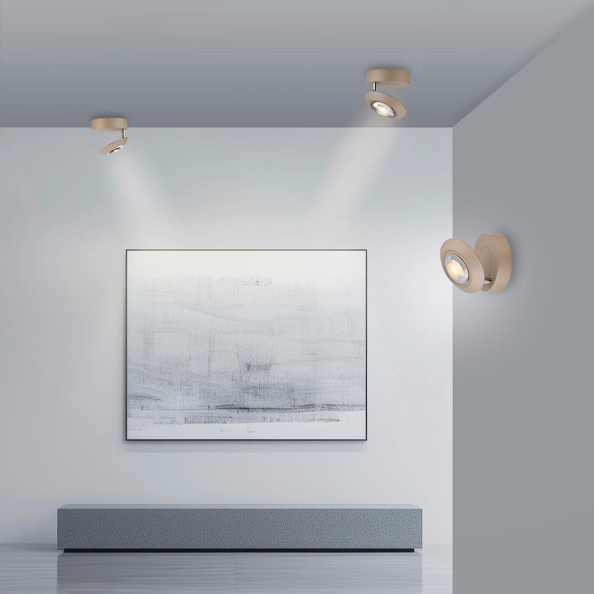 LED-DECKENLEUCHTE Oculis 26/21/20 cm   - Bronzefarben, MODERN, Glas/Kunststoff (26/21/20cm) - Neuhaus PURE