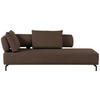 RÉCAMIERE in Flachgewebe Braun  - Schwarz/Braun, Design, Textil/Metall (227/89/101cm) - Dieter Knoll