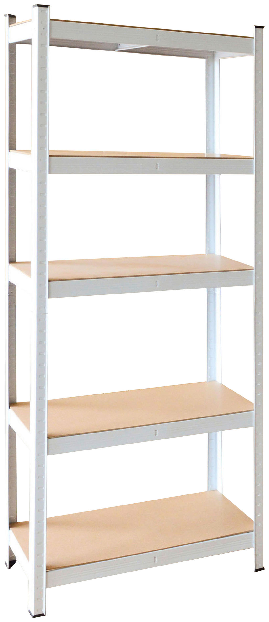 SCHWERLASTREGAL  - Weiß, KONVENTIONELL, Holzwerkstoff/Metall (90/40/180cm)