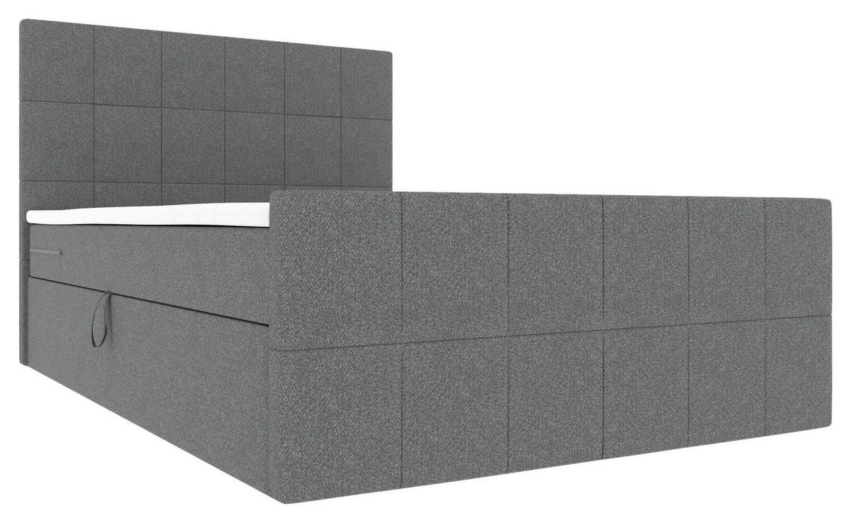 BOXBETT 120/200 cm  in Grau  - Grau, KONVENTIONELL, Kunststoff/Textil (120/200cm) - Boxxx