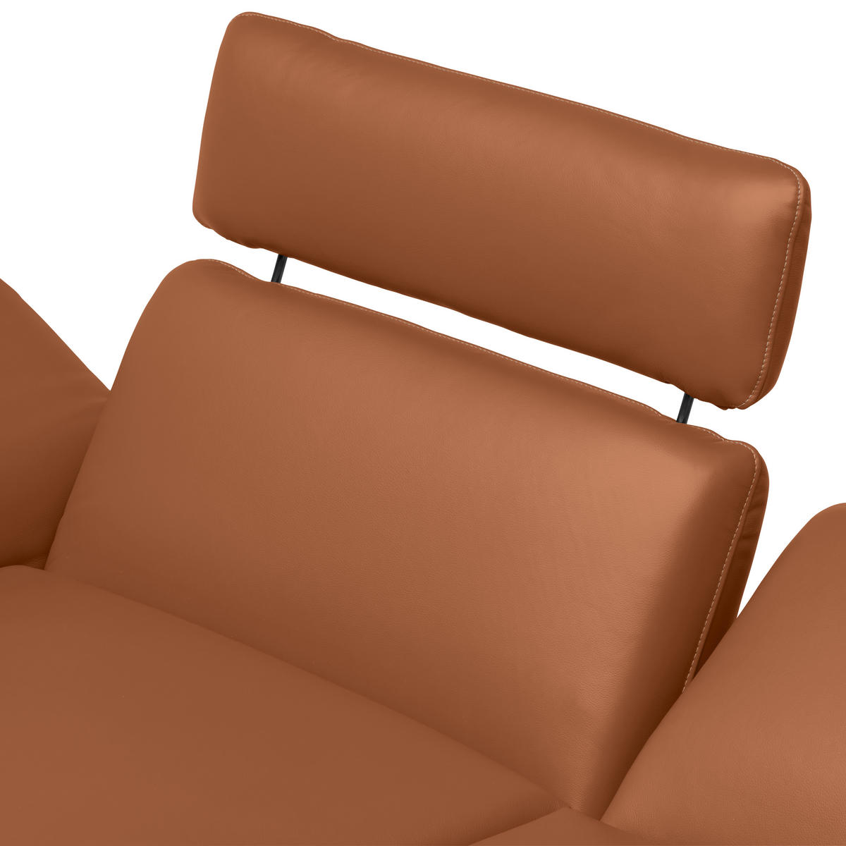 ECKSOFA in Echtleder Cognac  152/239 cm  - Cognac/Beige, Design, Leder/Metall (152/239cm) - Koinor