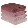 HANDTUCHSET Creme, Pink, Hellrosa 4-teilig  - Pink/Hellrosa, Basics, Textil (50/90cm)