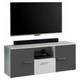 TV-ELEMENT 135/54/37 cm  - Alufarben/Graphitfarben, MODERN, Holzwerkstoff/Kunststoff (135/54/37cm) - Carryhome