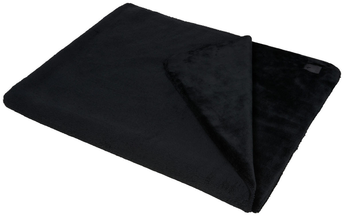 PLAID J!Sleek 150/200 cm  - Schwarz, Design, Textil (150/200cm) - Joop!