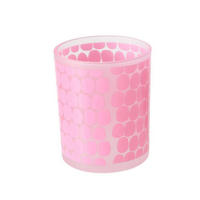 WINDLICHT - Weiss/Pink, Basics, Glas (9/10cm)