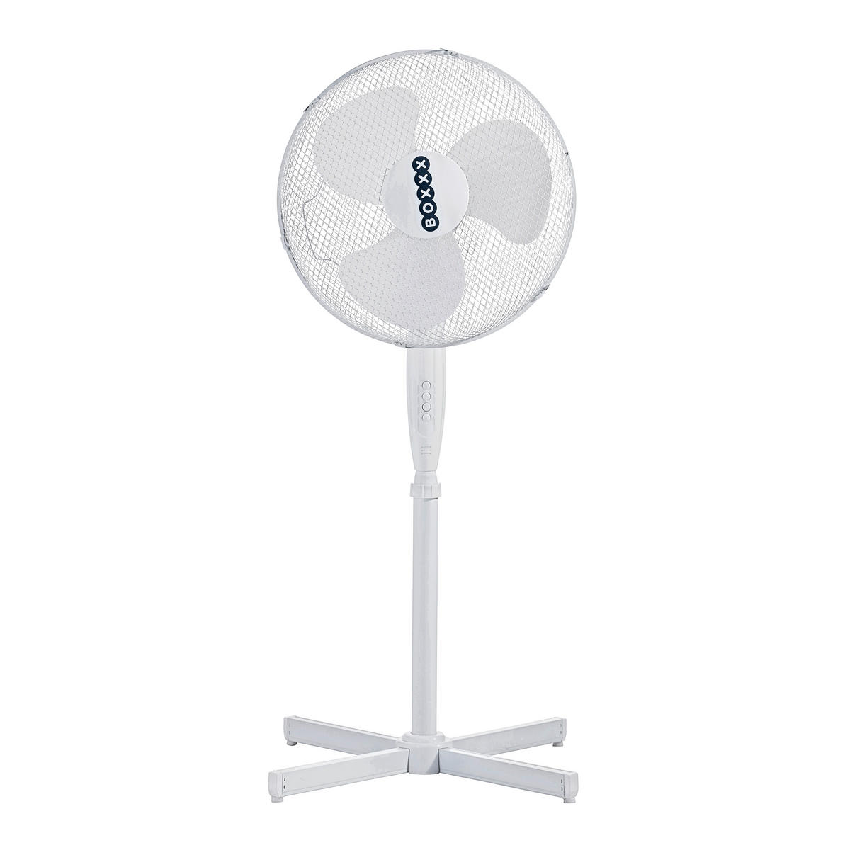 STANDVENTILATOR - Weiß, Basics, Kunststoff/Metall (43/105-125cm) - Boxxx