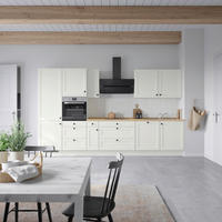 KÜCHENBLOCK 360 cm   in Weiß, Eichefarben  - Eichefarben/Schwarz, MODERN, Holzwerkstoff/Metall (360cm) - Nobilia