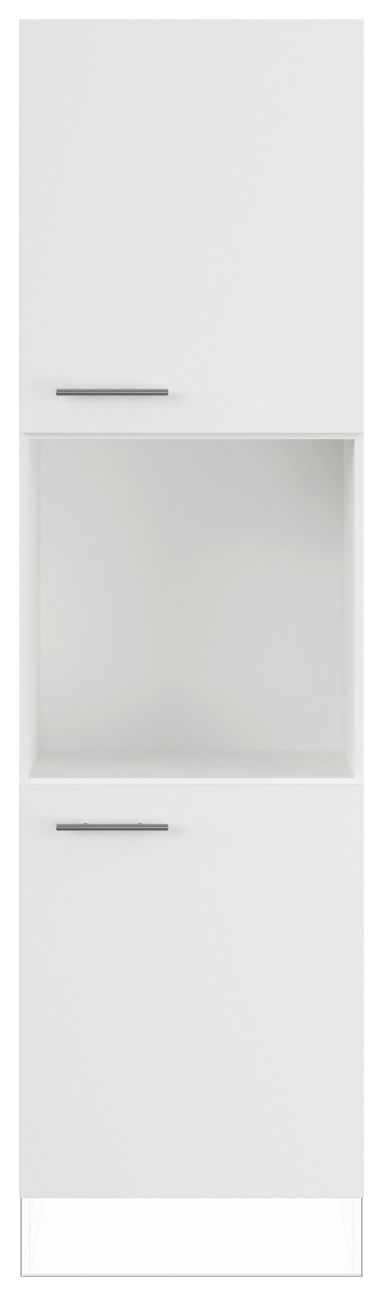 GERÄTEUMBAUSCHRANK 60/220,6/57,6 cm  in Weiß  - Edelstahlfarben/Weiß, Basics, Holzwerkstoff/Metall (60/220,6/57,6cm) - Impuls