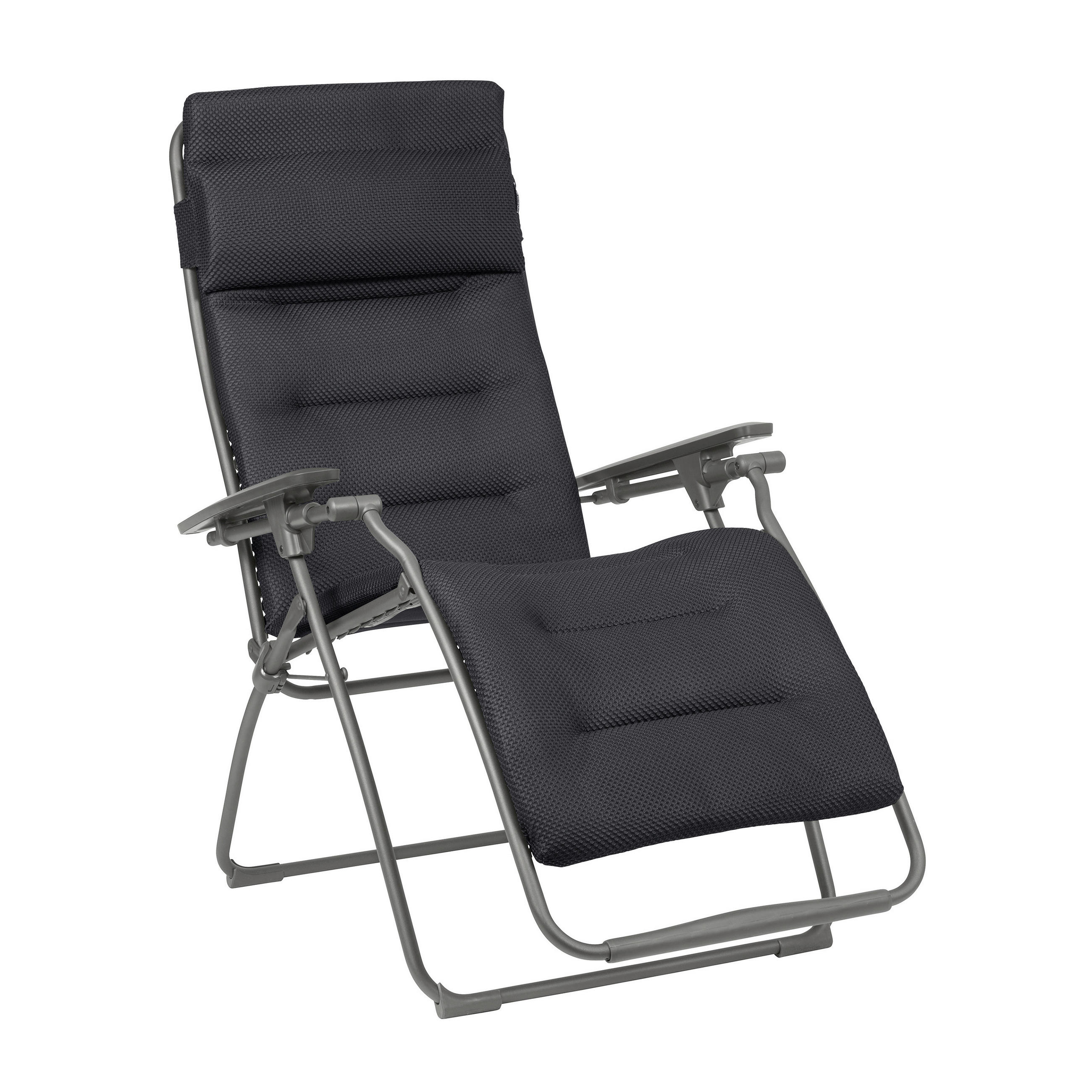 GARTEN-RELAXSESSEL Stahl  - Dunkelgrau/Anthrazit, Basics, Kunststoff/Textil (71/115/88cm) - Lafuma Mobilier
