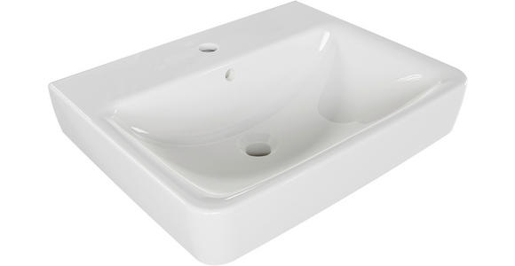 WASCHBECKEN 55/12/44 cm - Weiß, KONVENTIONELL, Keramik (55/12/44cm) - Xora