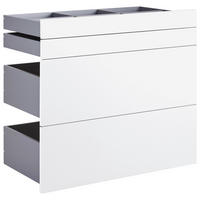 SADA ZÁSUVEK, bílá, 90,9/82/46,8 cm - bílá, Konvenční, kompozitní dřevo (90,9/82/46,8cm) - Hom`in