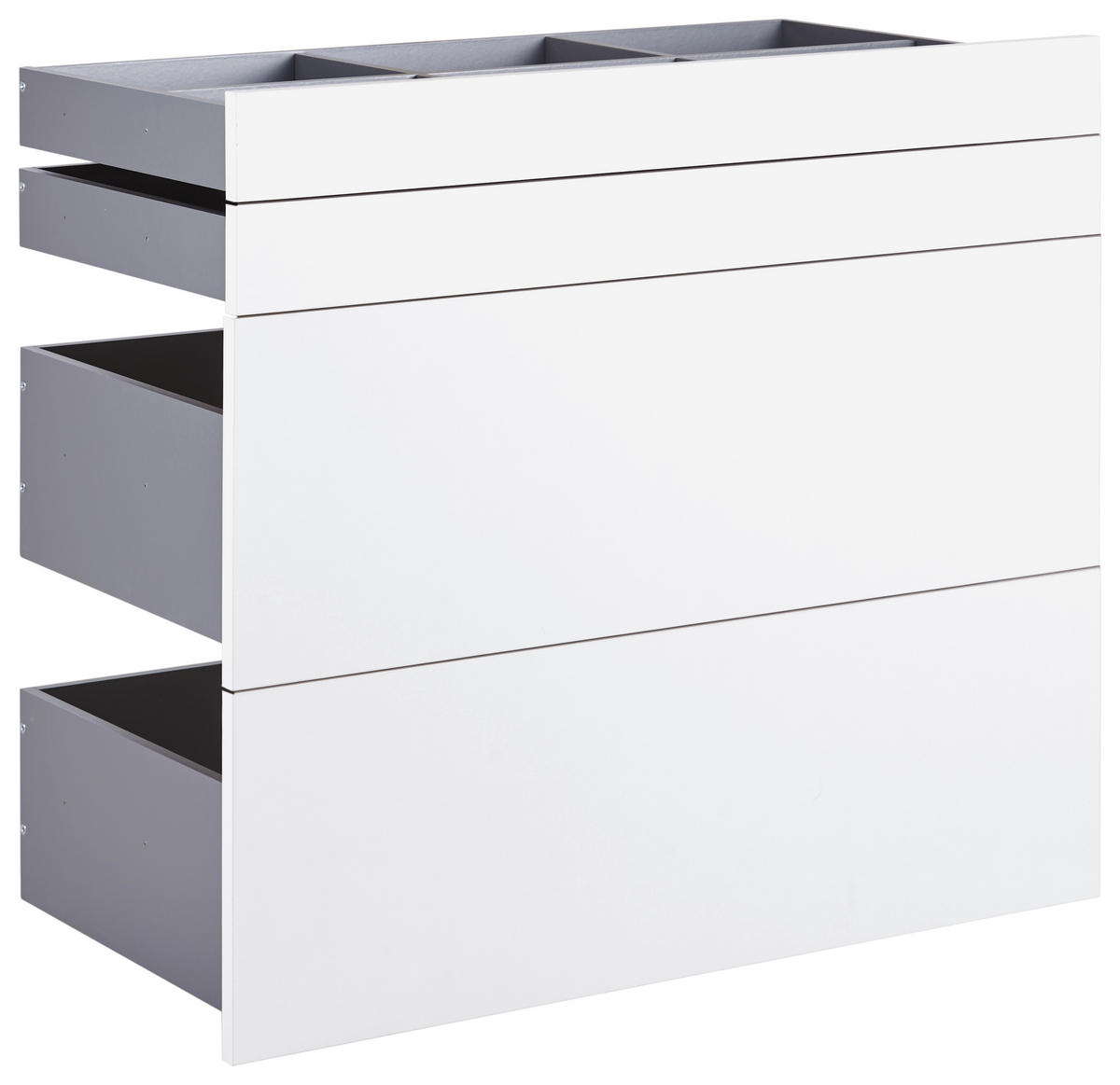 SADA ZÁSUVEK, bílá, 90,9/82/46,8 cm - bílá, Konvenční, kompozitní dřevo (90,9/82/46,8cm) - Hom`in