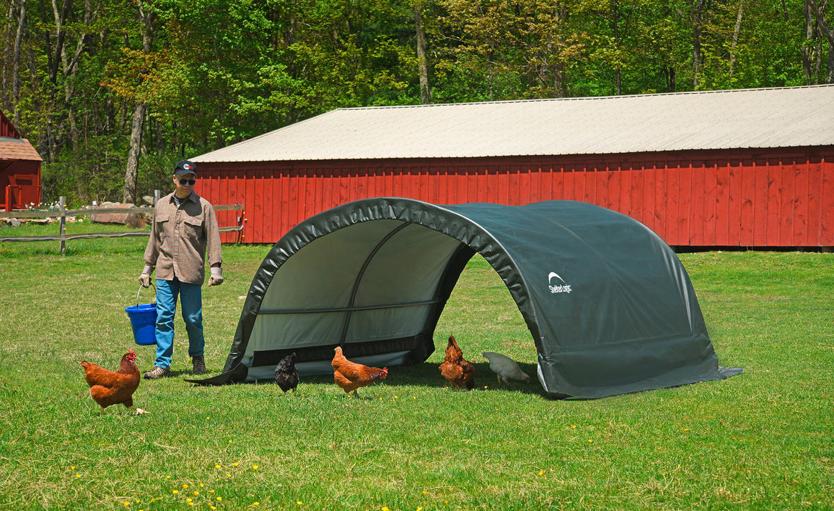 ZELTGARAGE  - Dunkelgrün, Basics, Kunststoff (300/260/150cm) - Ambia Garden