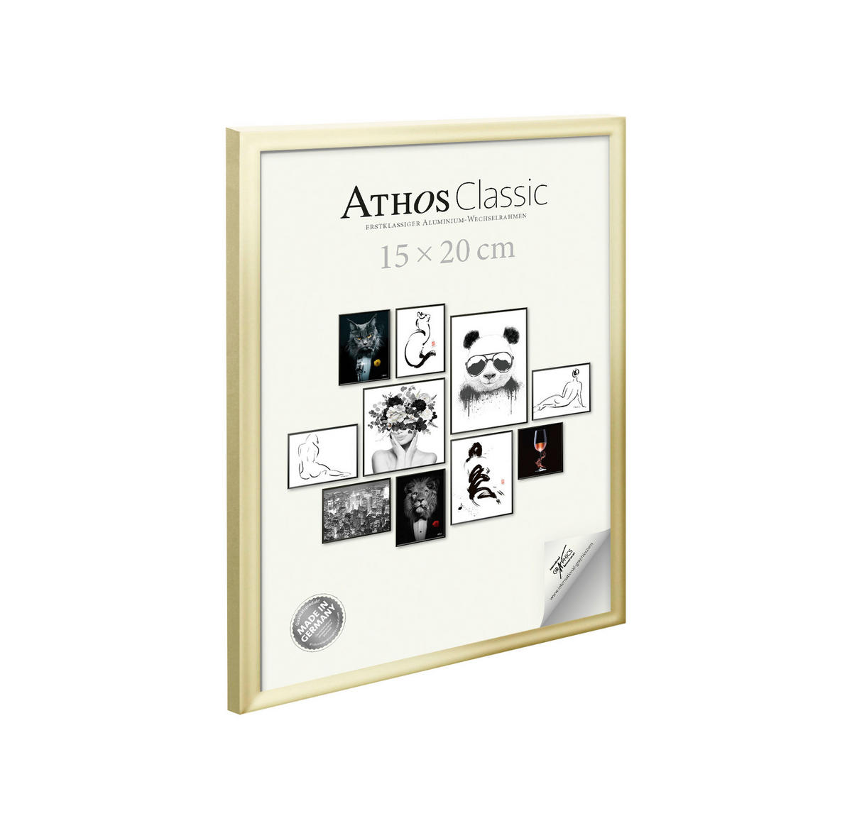 BILDERRAHMEN - Goldfarben, Basics, Papier/Holzwerkstoff (15/20/1,8cm)