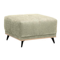 HOCKER in Textil Beige  - Beige/Schwarz, Modern, Holz/Textil (73/47/73cm) - home24