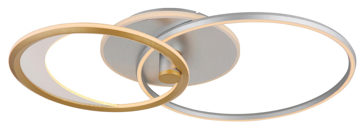 LED-DECKENLEUCHTE    81/51/11 cm  - Klar/Silberfarben, Basics, Kunststoff/Metall (81/51/11cm) - Globo