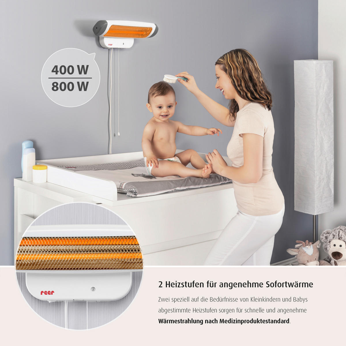 HEIZSTRAHLER  - Basics, Kunststoff/Metall (52/14cm) - Reer