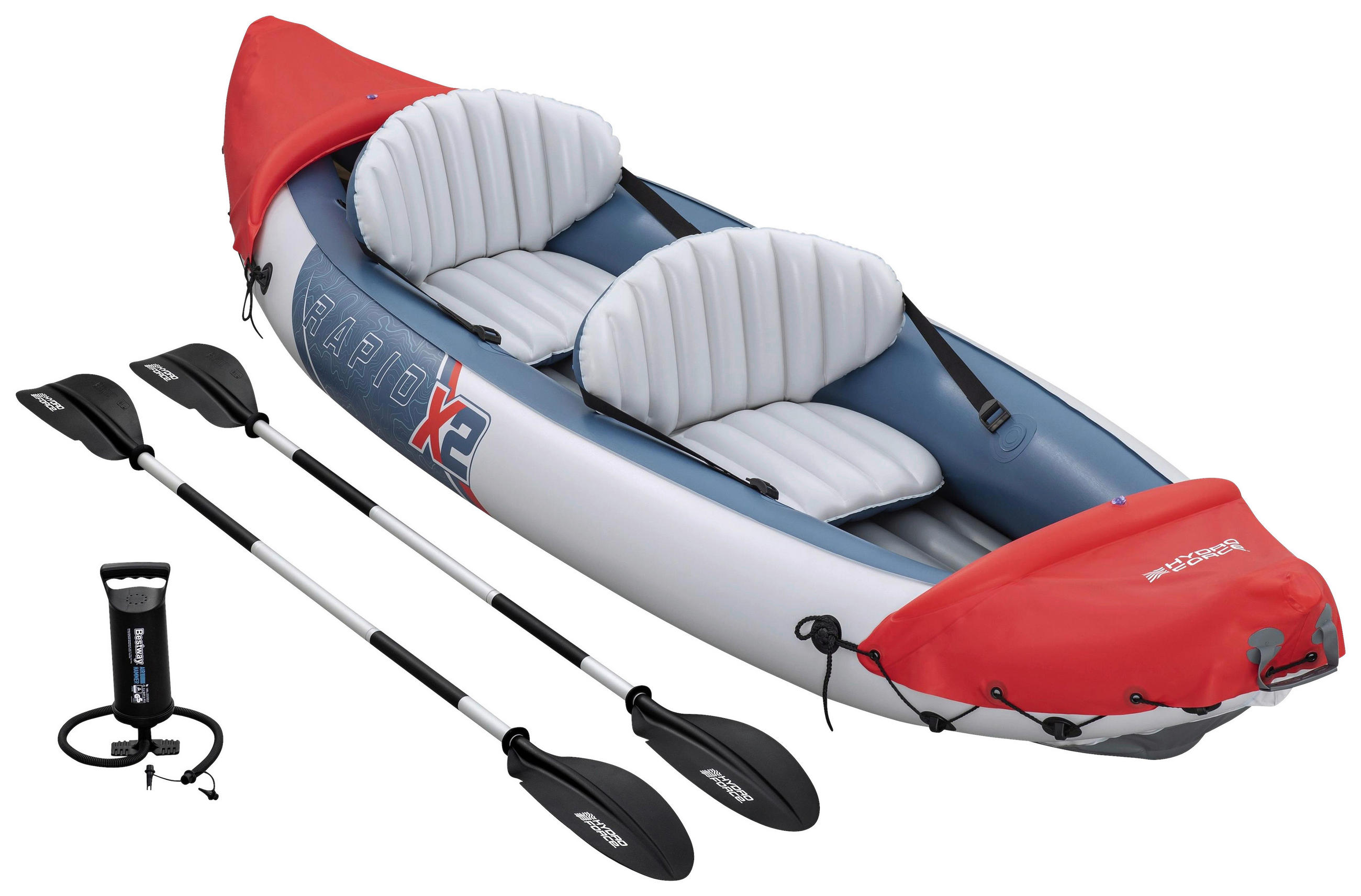 KAJAK 65052 VENTURA KAYAK  - Rot/Grau, KONVENTIONELL, Kunststoff/Metall (132/100cm) - Bestway