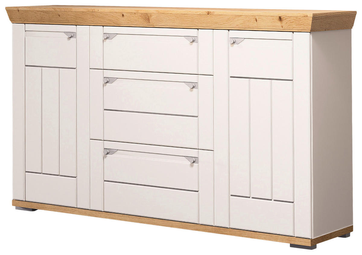 SIDEBOARD  161/100/47 cm 3 Schublade(n)  - Kaschmir/Eiche Artisan, ROMANTIK / LANDHAUS, Holzwerkstoff/Metall (161/100/47cm) - Landscape