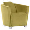 COCKTAILSESSEL Mikrofaser Olivgrün    - Chromfarben/Olivgrün, Design, Holzwerkstoff/Textil (72/72/85cm)