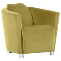 COCKTAILSESSEL Mikrofaser Olivgrün    - Chromfarben/Olivgrün, Design, Holzwerkstoff/Textil (72/72/85cm)