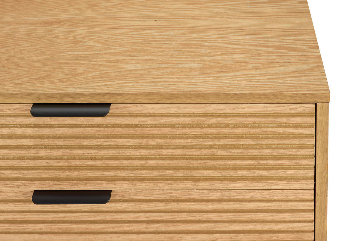 KOMMODE  in 80/80/40 cm  - Eichefarben/Schwarz, Design, Holz/Holzwerkstoff (80/80/40cm) - Livetastic