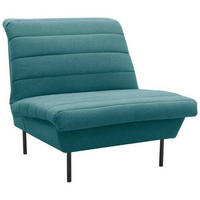SESSEL Flachgewebe Petrol    - Petrol/Schwarz, Design, Textil/Metall (92/92/103cm) - LOOKS by W.Joop