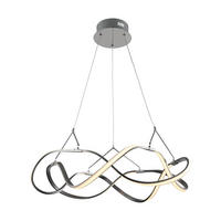LUSTRĂ LED  - alb/culoare crom, Basics, plastic/metal (55/55/120cm)