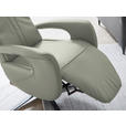 RELAXSESSEL in Leder Hellgrau  - Hellgrau/Schwarz, Design, Leder/Metall (71/112/83cm) - Dieter Knoll