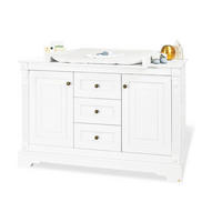 WICKELKOMMODE PINOLINO EMILIA 150/101/78 bzw 58 cm  - Anthrazit/Weiß, Trend, Holzwerkstoff/Metall (150/101/78 bzw 58cm) - Pinolino