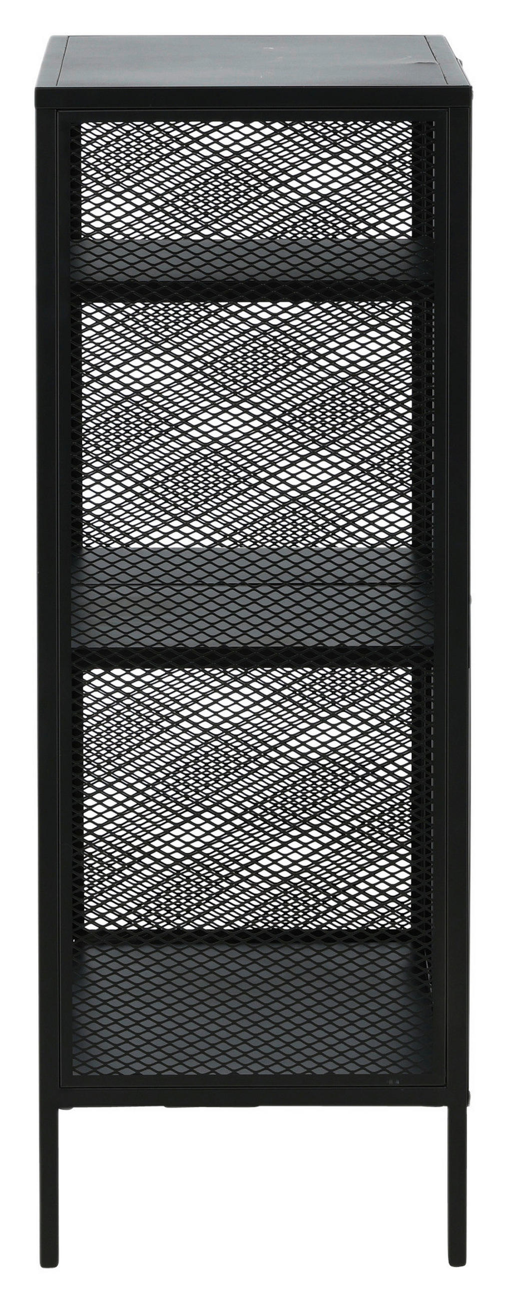 BÜCHERWAND Schwarz  - Schwarz, Design, Metall (80/110/40cm) - Livetastic