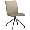 STUHL Stahl Webstoff, Mikrofaser  - Creme/Schwarz, Design, Textil/Metall (49/91/60cm) - Moderano