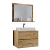 BADEZIMMER 3-teilig  in 60 cm  - Honigeiche/Weiss, Modern, Keramik/Holzwerkstoff (60cm) - MID.YOU