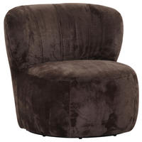 SESSEL in Plüsch Dunkelbraun  - Dunkelbraun/Schwarz, MODERN, Textil/Metall (82/78/81cm) - Carryhome