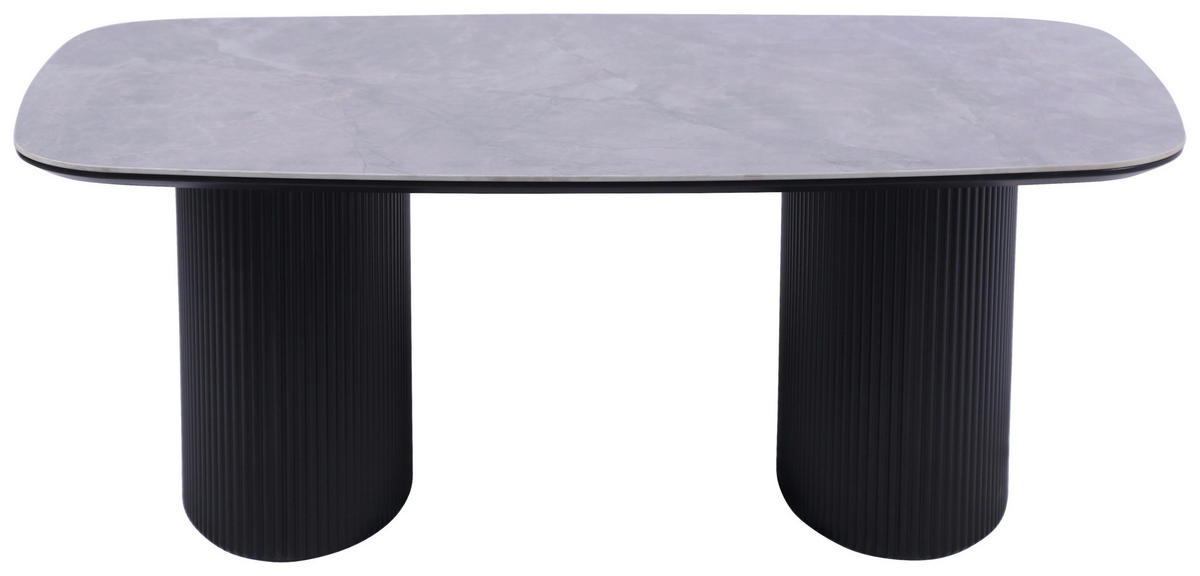 COUCHTISCH 120/70/45 cm rechteckig Grau, Schwarz  - Schwarz/Grau, Design, Keramik/Holzwerkstoff (120/70/45cm) - Stylife