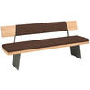 SITZBANK 207/90/58 cm  in Schwarz, Kupferfarben, Wildeiche  - Wildeiche/Schwarz, Natur, Holz/Textil (207/90/58cm) - Voglauer