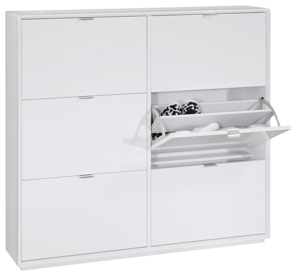 CIPELARNIK  bela  pločasti materijal     - bela/srebrna, Dizajnerski, pločasti materijal/plastika (127,5/121,6/25cm) - Xora