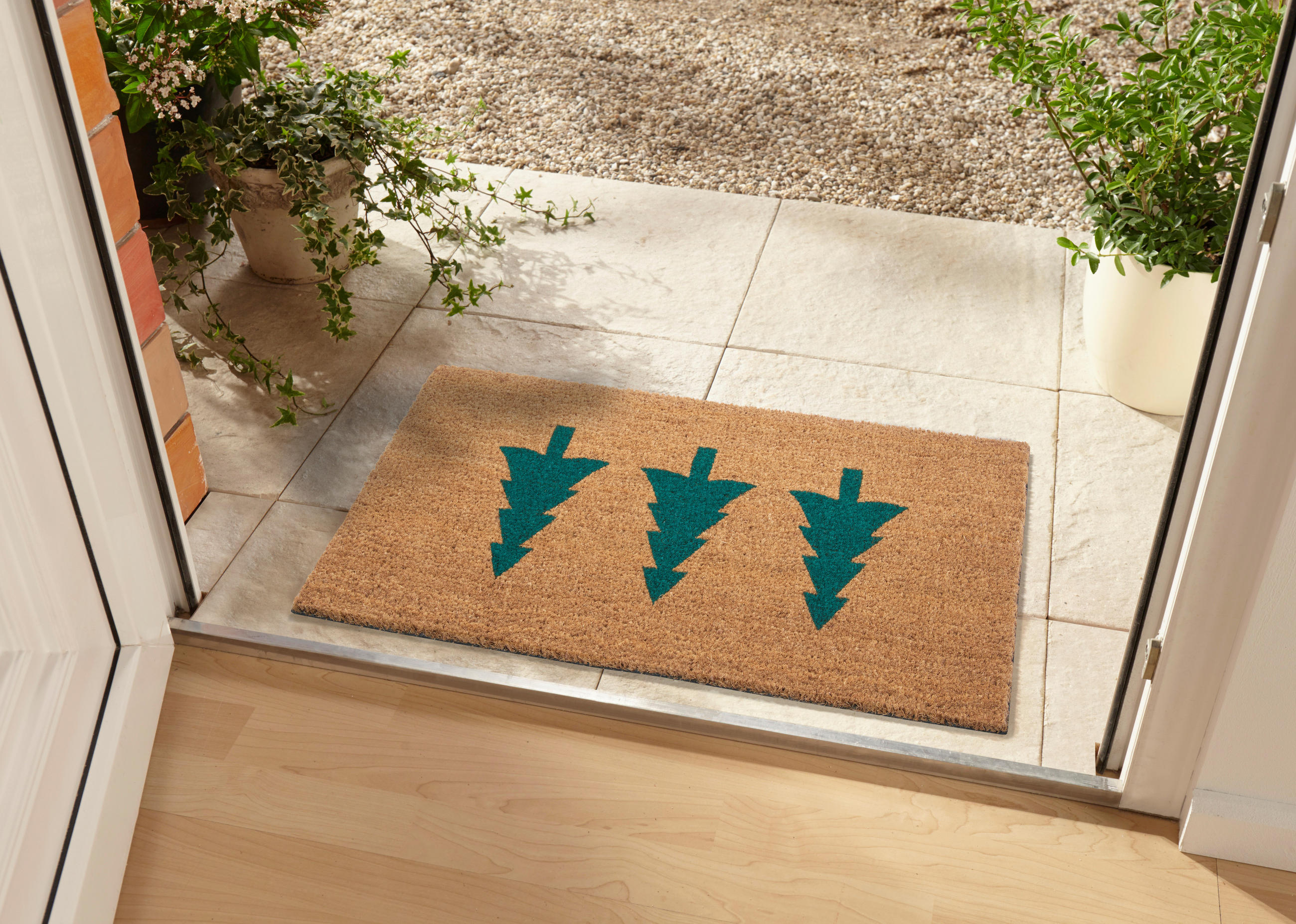 KOKOSMATTE 45/75 cm Mix Mats  - Hellbraun/Dunkelgrün, Basics, Naturmaterialien/Kunststoff (45/75cm) - Esposa