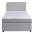 BOXSPRINGBETT Flachgewebe 120/200 cm INKL. Matratze, Topper - Hellgrau/Schwarz, Design, Kunststoff/Textil (120/200cm) - Carryhome