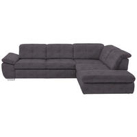 ECKSOFA in Mikrofaser Grau  318/260 cm  - Silberfarben/Grau, Design, Textil/Metall (318/260cm) - Beldomo Speed