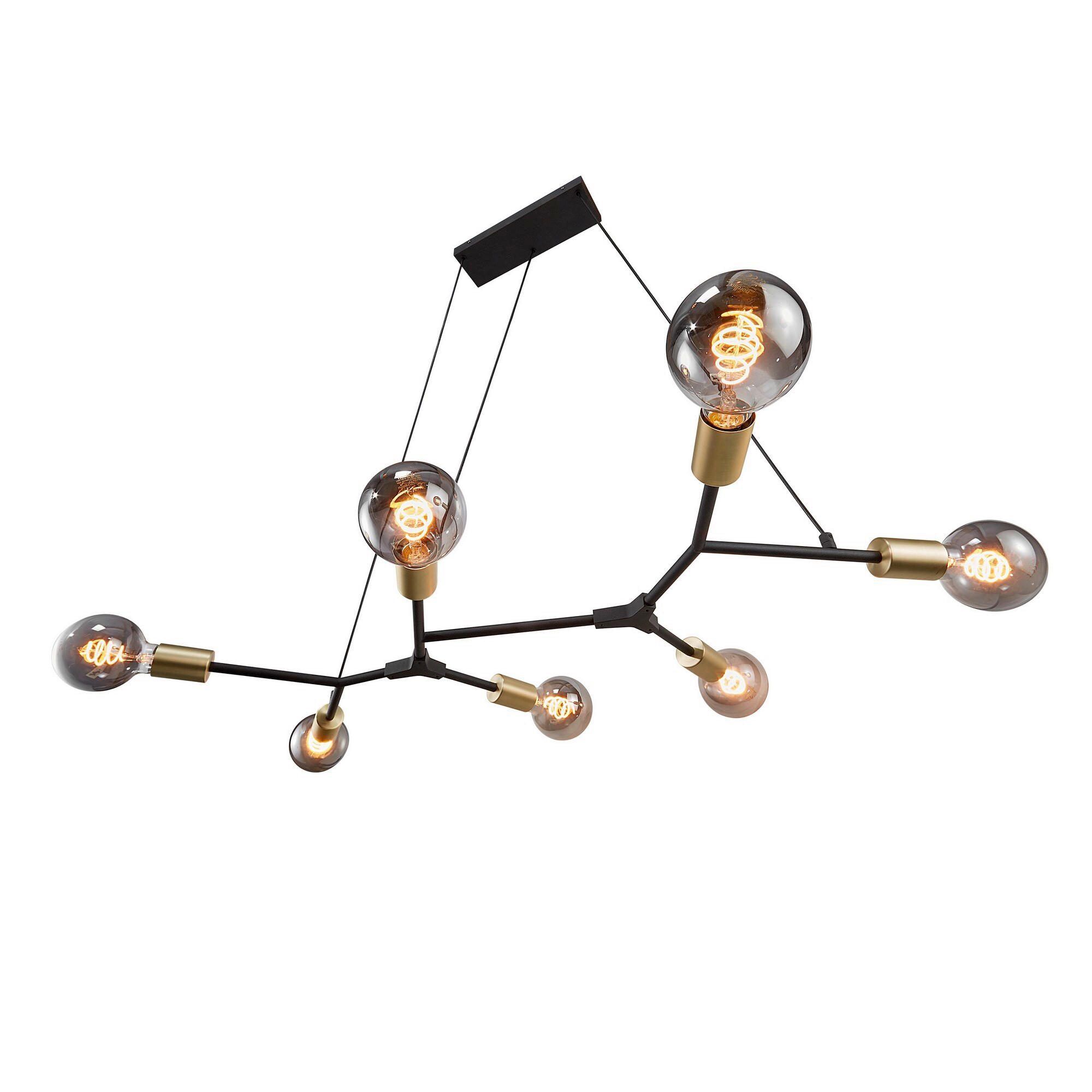 PENDELLEUCHTE Josefine 91/45/4,4 cm  - Schwarz, Design, Metall (91/45/4,4cm) - Nordlux