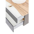 WASCHTISCHKOMBI 101 cm  - Graphitfarben/Weiß, Natur, Keramik/Holzwerkstoff (101cm) - Xora
