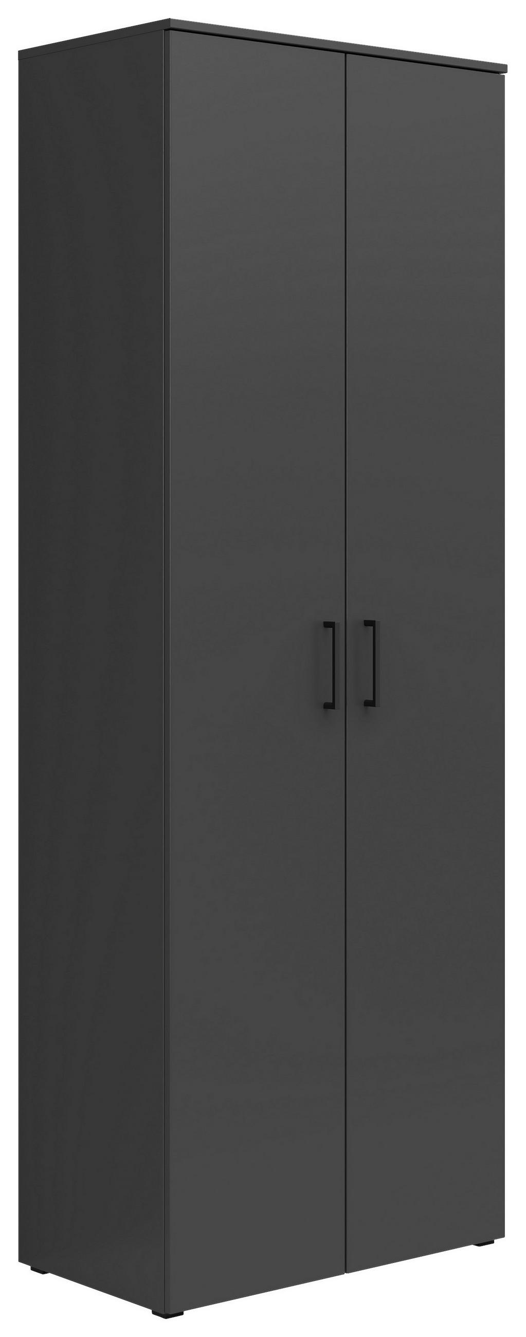 MEHRZWECKSCHRANK 70/195/40 cm  in Graphitfarben  - Anthrazit/Schwarz, MODERN, Holzwerkstoff/Kunststoff (70/195/40cm) - Carryhome
