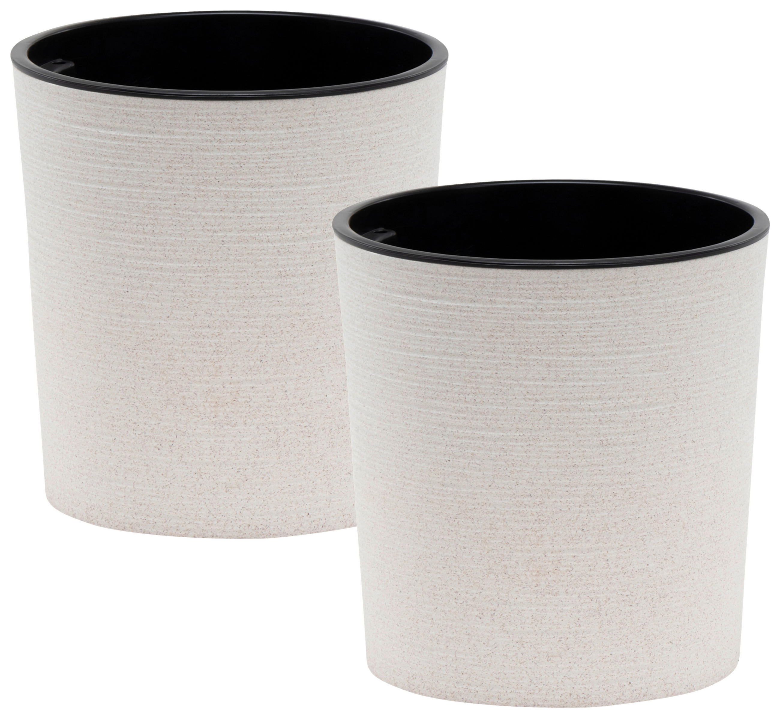 ÜBERTOPF-SET  2-teilig  - Weiß, Basics, Kunststoff (30/30,5cm) - Siena Garden