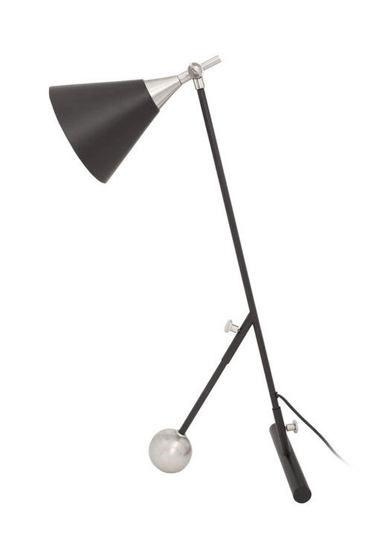STEHLEUCHTE - Goldfarben/Schwarz, Design, Kunststoff/Stein (23/76/32cm) - Kayoom